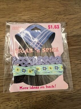 Vintage Wrights 'Sugar and Spice' Bandana Rickrack Trim Packages Set of 3 Packs